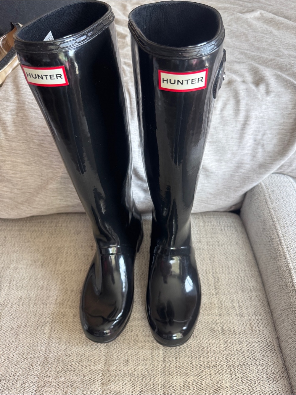Hunter Original Gloss Tall Women's Rain Boots in Black